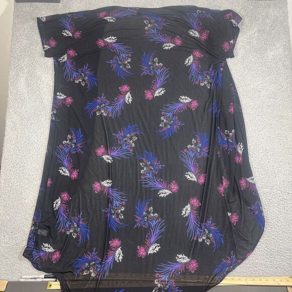 Torrid Chiffon Transparent Maxi Hi-Lo Kimono Black Corral 1/2 Fairy Goth Witchy - Picture 4 of 5